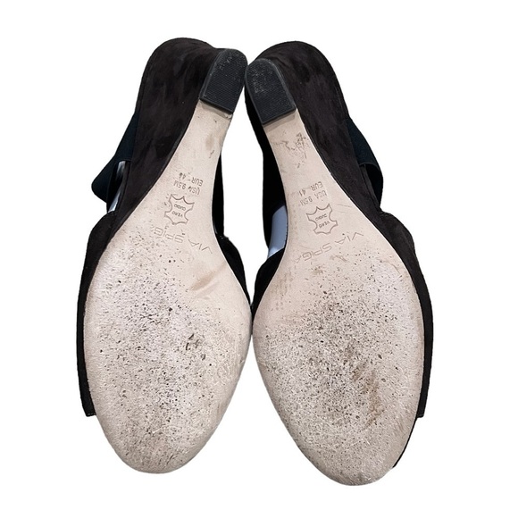 Via Spiga Brown Suede Elastic Band Wedge Sandals Size 9.5 Women's - Picture 10 of 10